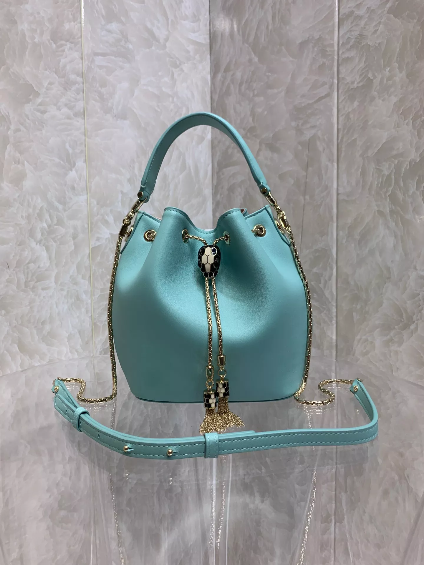 Affordable BVLGARI SERPENTI FOREVER BUCKET BAG 0115