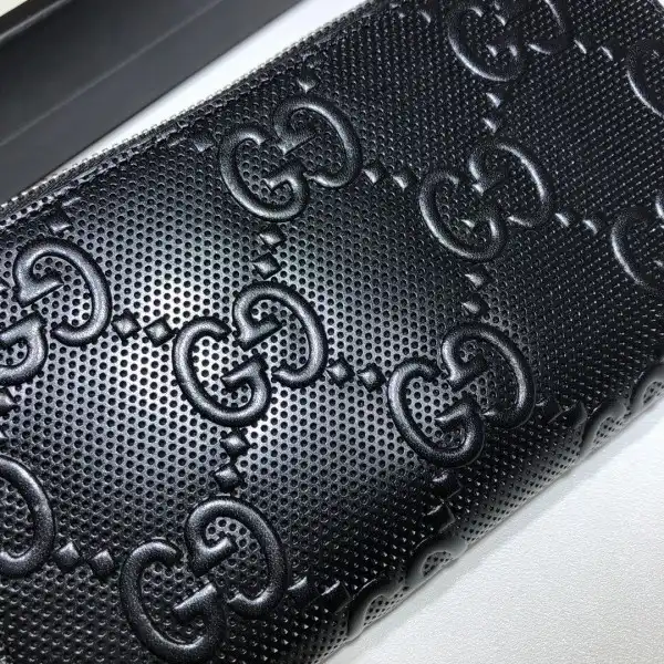 Cheap GUCCI GG embossed zippy wallet 0130