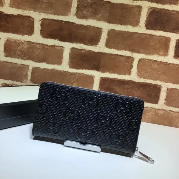 Cheap GUCCI GG embossed zippy wallet 0130