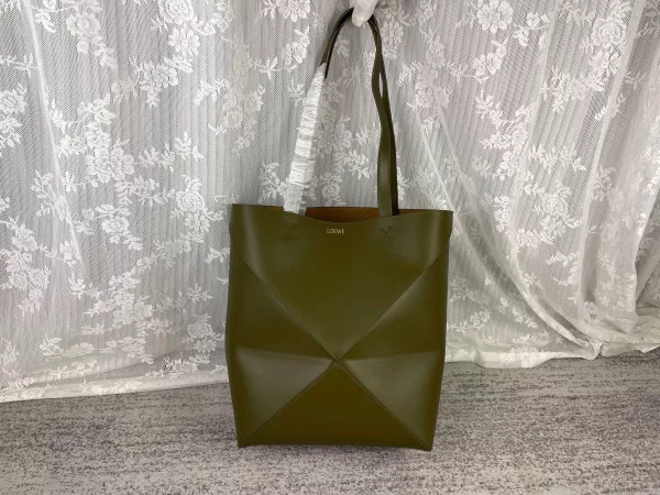 Affordable Lowee Puzzle Fold Tote in shiny calfskin 0112