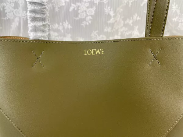 Affordable Lowee Puzzle Fold Tote in shiny calfskin 0112