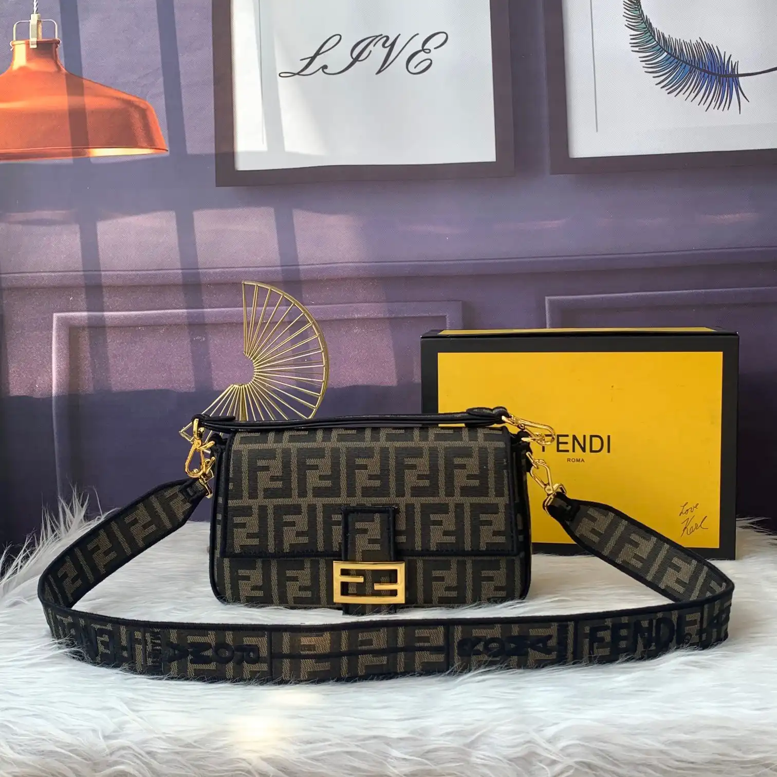 Affordable FENDI BAGUETTE -27-15-6cm 0201